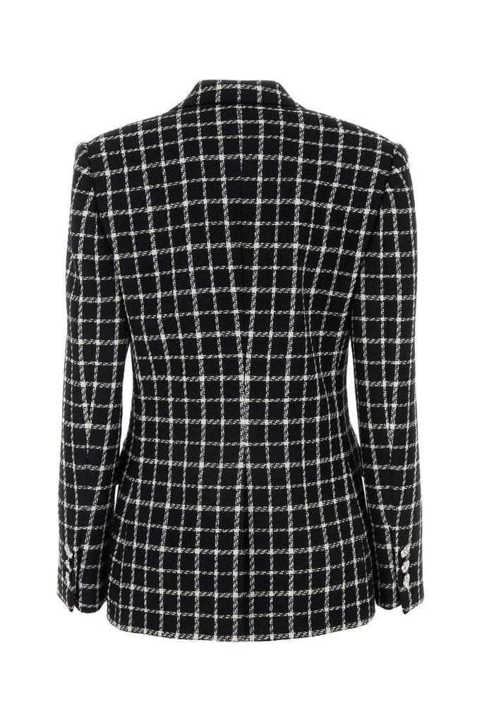 Versace Versace Double-Breasted Checked Tweed Blazer 2