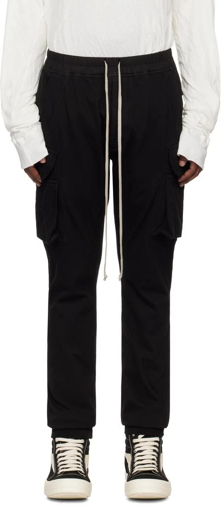 Rick Owens Black Porterville Mastodon Cut Cargo Pants 1
