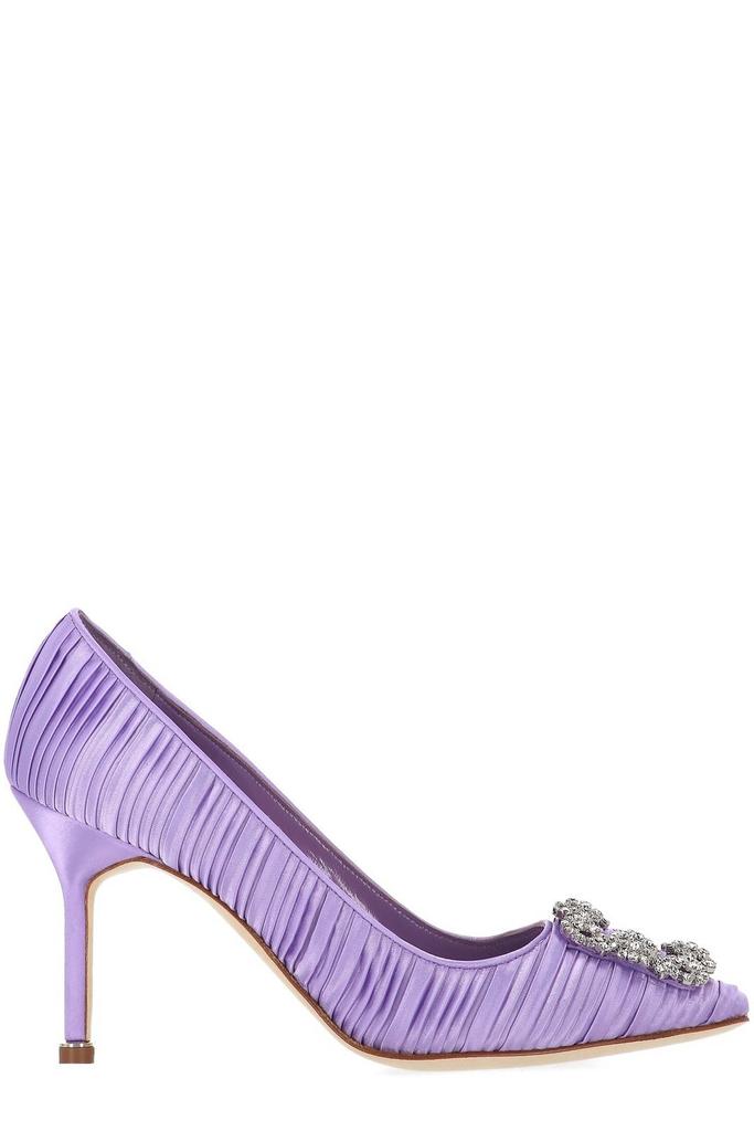 Manolo Blahnik Manolo Blahnik Embellished Pointed Toe Pumps