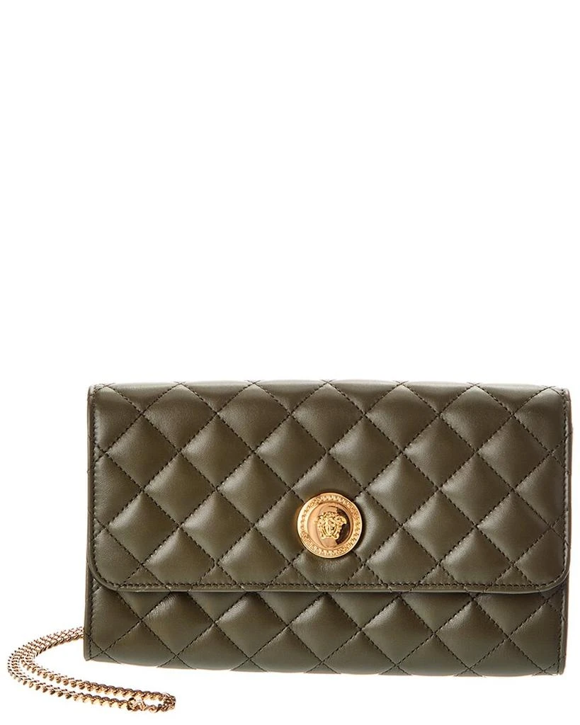 Versace Medusa Quilted Leather Wallet On Chain 1