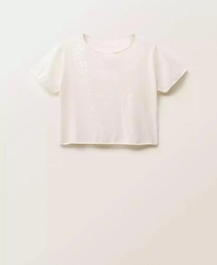 Mango Women's Short-Sleeved Sequin Knitted Sweater 3