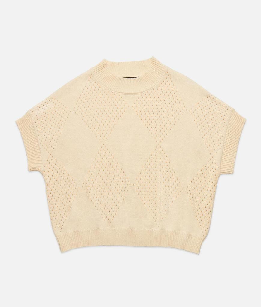 DELUC Women's Nora Pointelle Knit Vest In Ecru