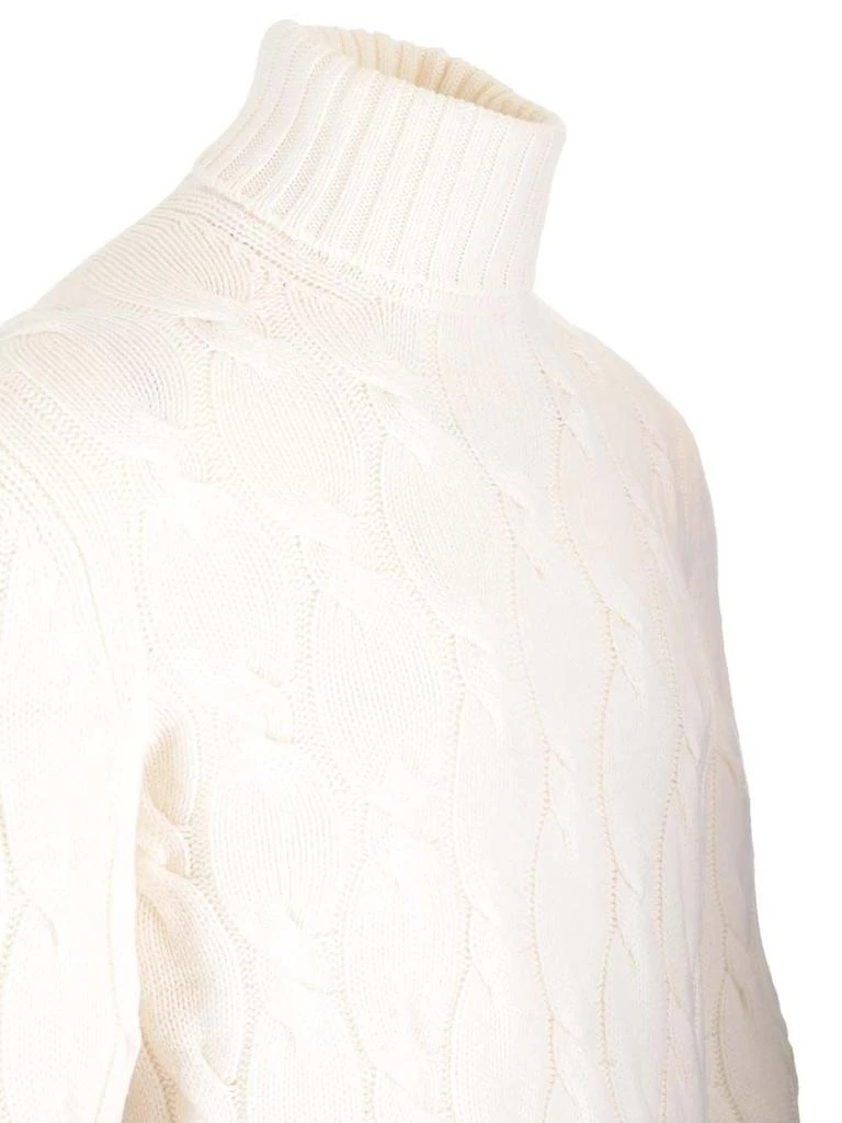 BARBA Barba Roll-Neck Cable Knit Jumper 5