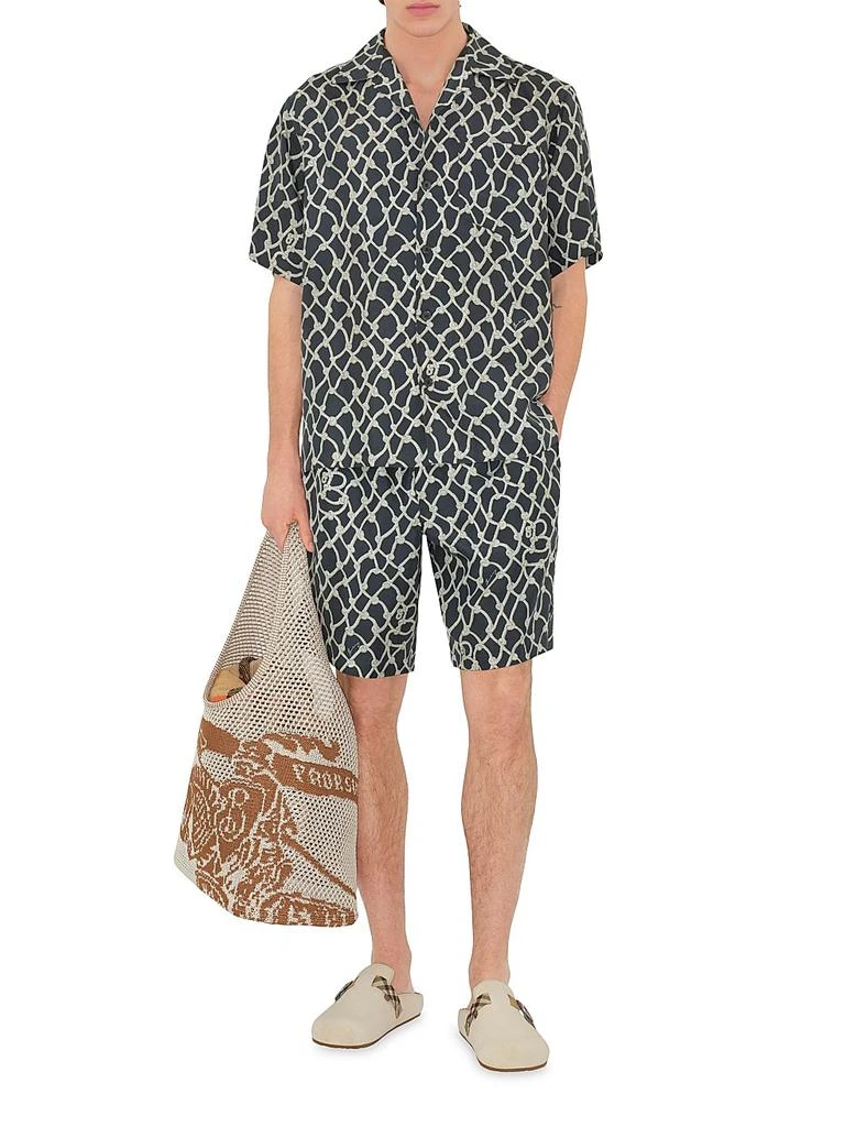 Burberry Knot Printed Silk Camp Shirt 2