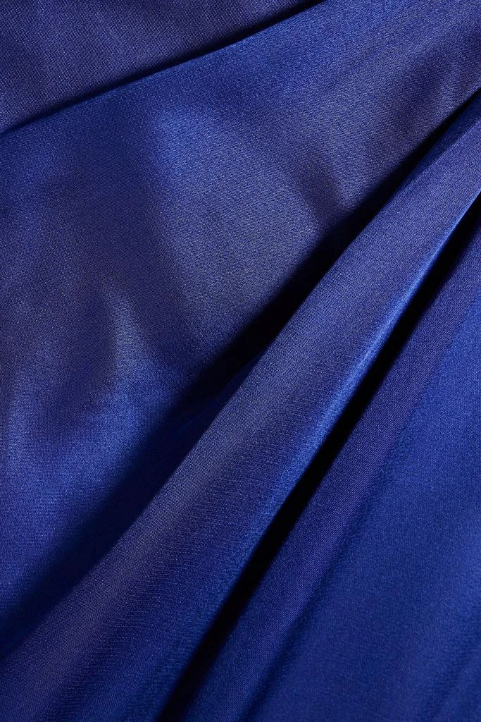 NICHOLAS Draped satin halterneck maxi dress 4