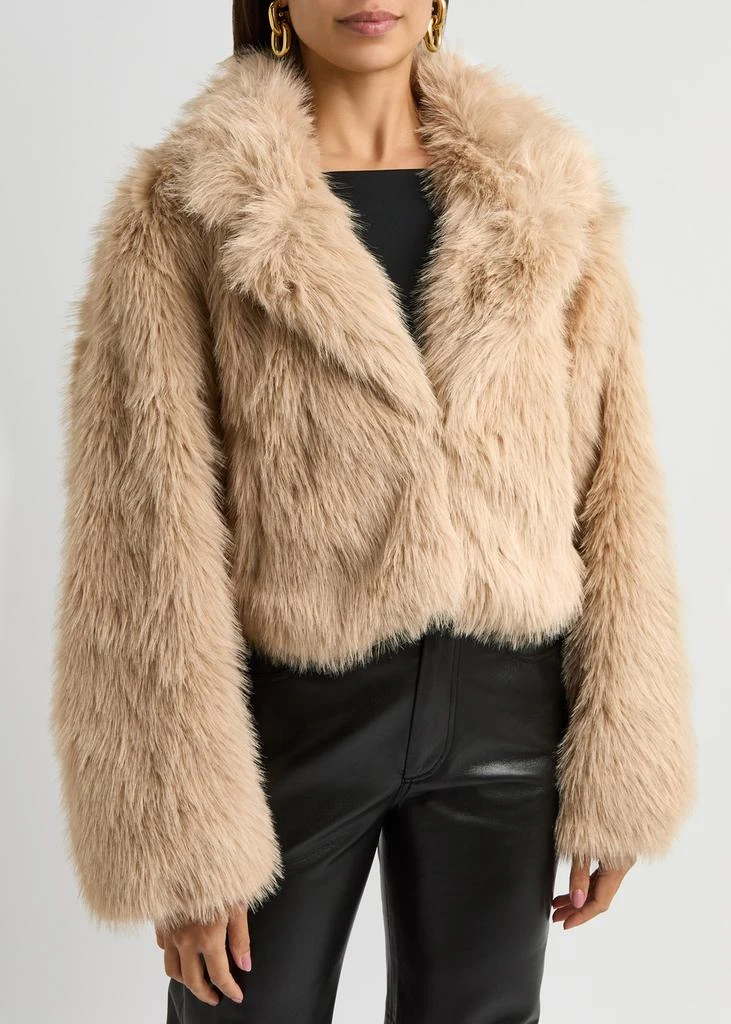 Free People Paris cropped faux-fur jacket 2