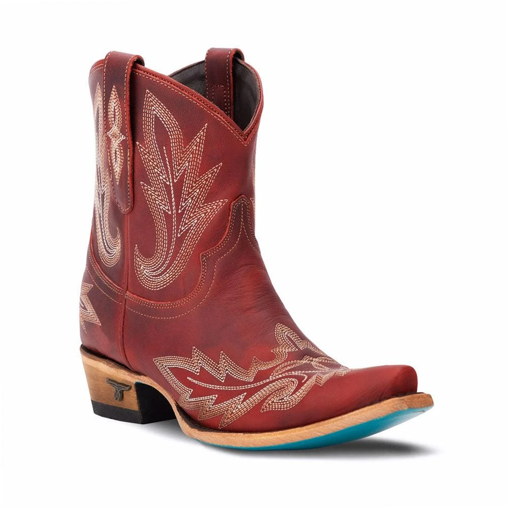 LANE Lexington Embroidered Snip Toe Cowboy Booties 2