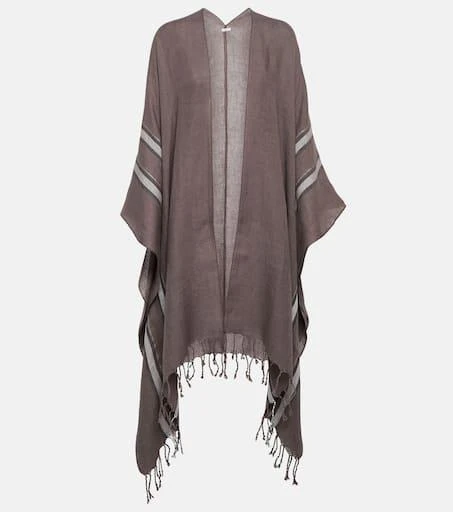 Brunello Cucinelli Striped linen cape from MyTheresa