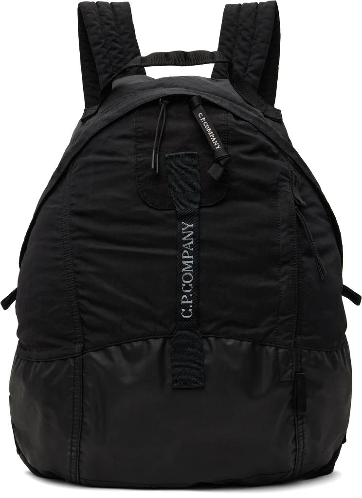 C.P. Company Black Nylon B Rounded Backpack 1