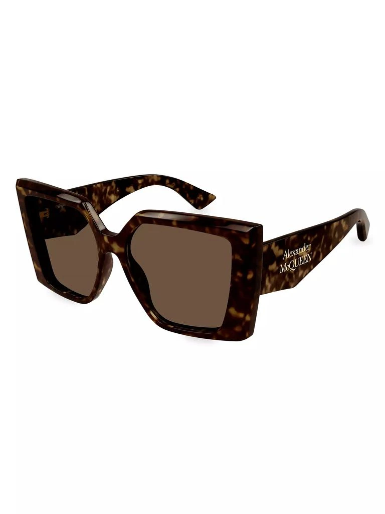 Alexander McQueen Stacked Logo 56MM Square Sunglasses 1