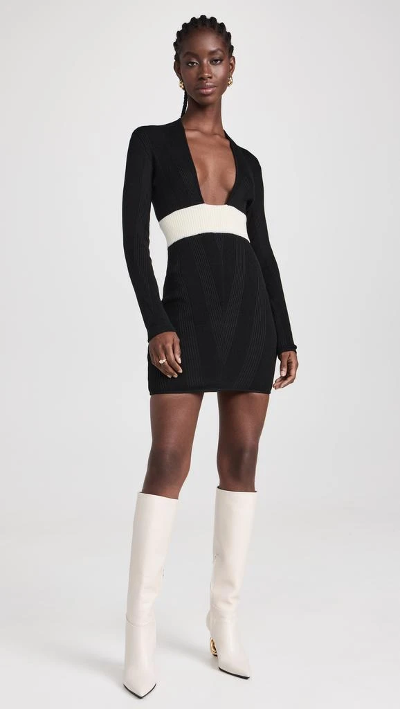 Victor Glemaud U Front Long Sleeve Mini Dress 4