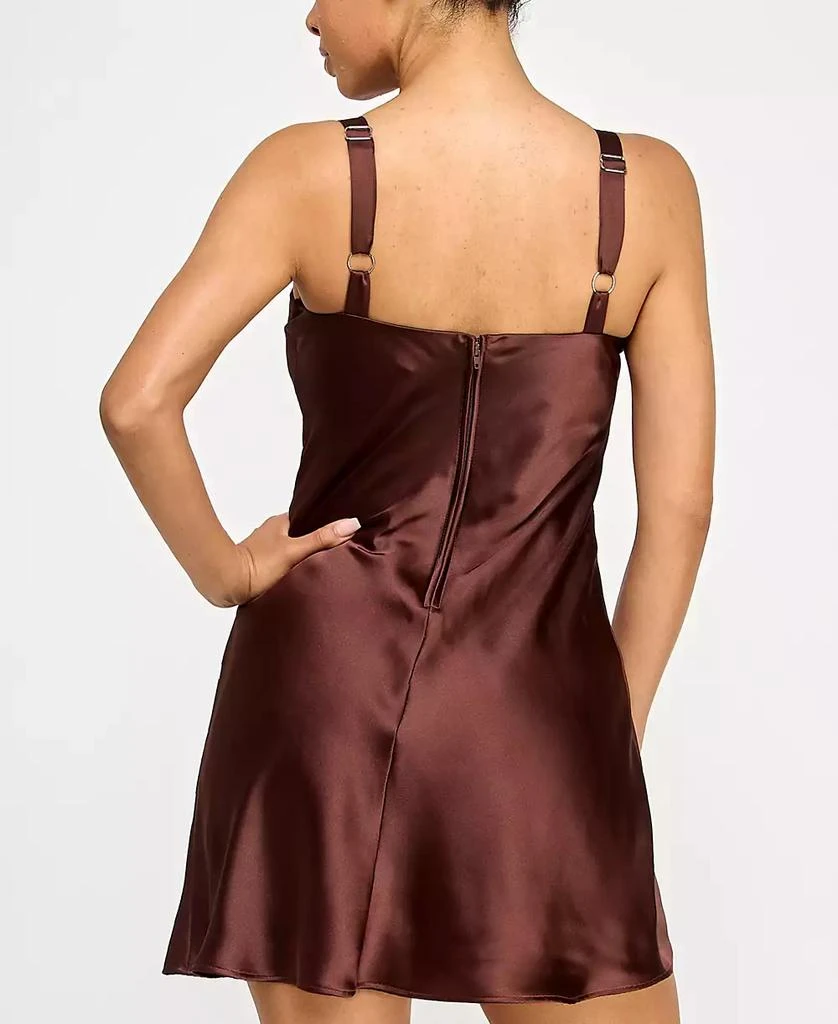 City Studios Juniors' Satin Bustier A-Line Slip Dress 2