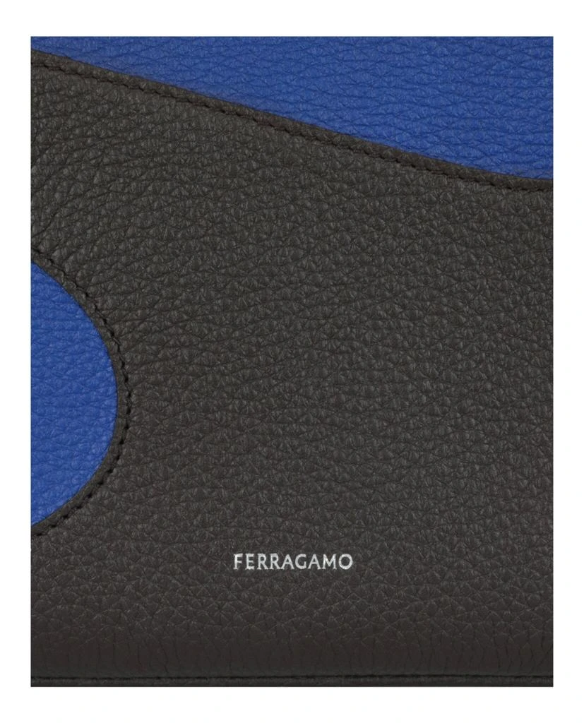 Salvatore Ferragamo Cut-Out Pebbled Leather Phone Pouch 3