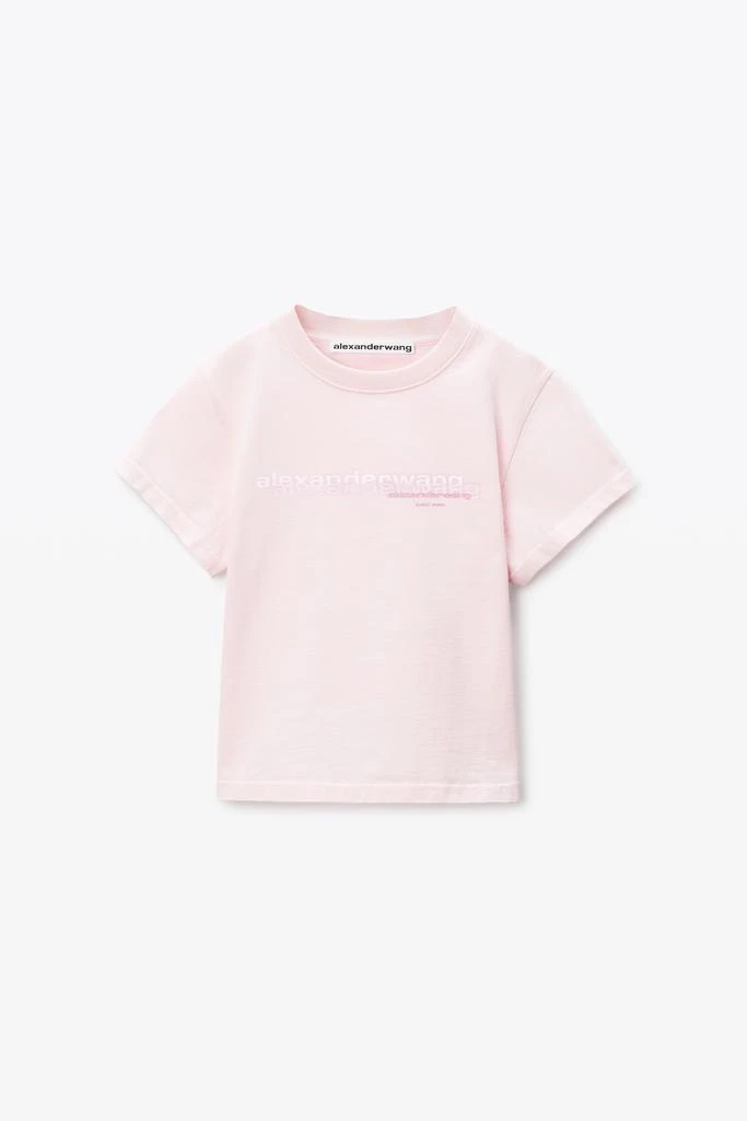 Alexander Wang Pink Cotton Shrunken Logo Tee 2
