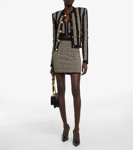 Balmain Monogram wool-blend cardigan 2