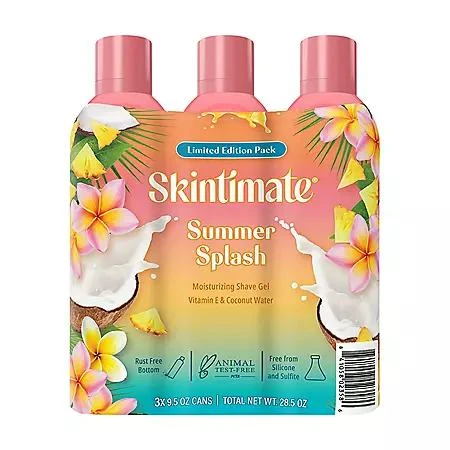 Skintimate Skintimate Summer Splash Shave Gel, 9.5 oz., 3 pk. 1