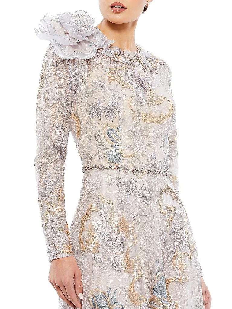 Mac Duggal Embellished Rose-Applique Gown 3