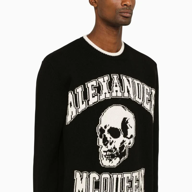 ALEXANDER MCQUEEN Alexander McQueen Black/white Varsity pullover 5
