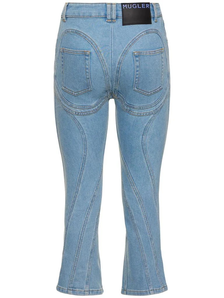 Mugler Stretch Denim Cropped Jeans 4
