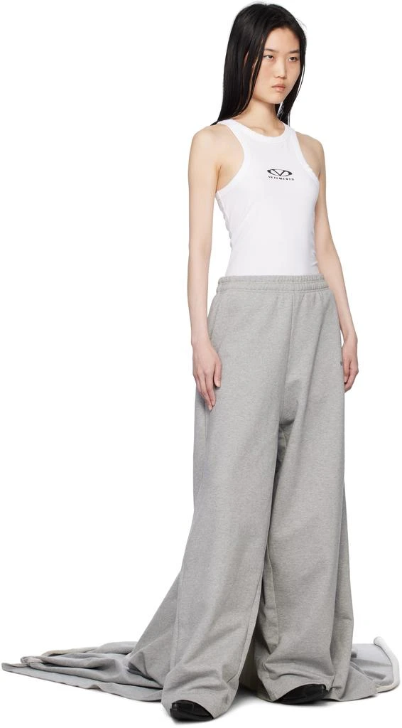 Vetements Gray Red Carpet Train Sweatpants 4