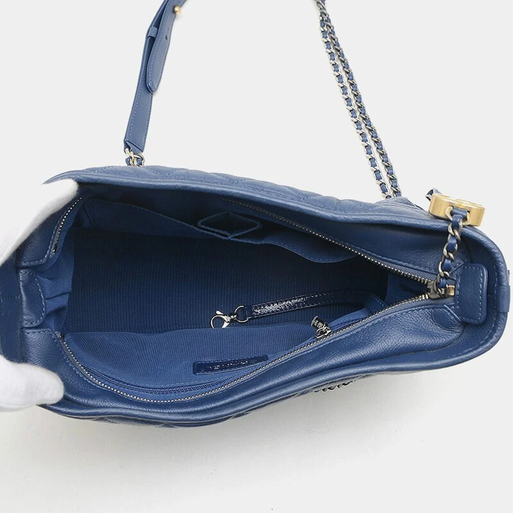 Chanel Chanel Blue Enamel Leather Gabrielle Hobo Shoulder Bag 3