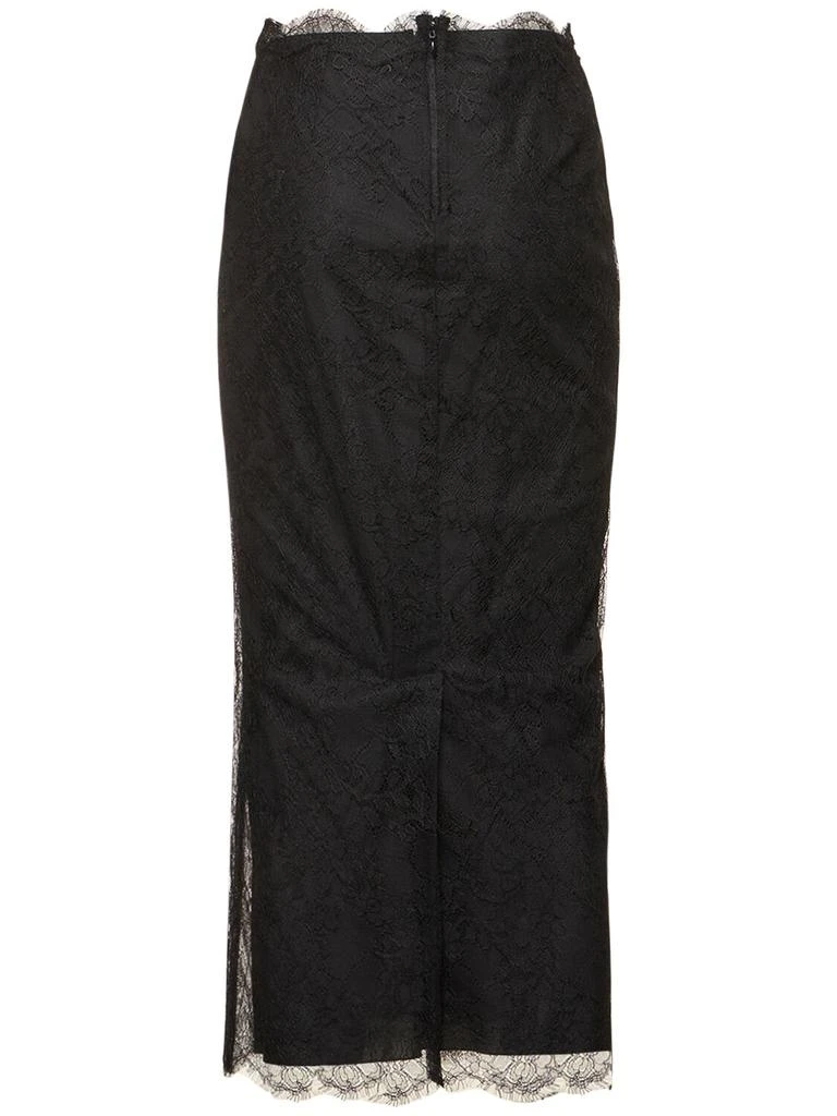 Dolce & Gabbana Chantilly Fil Coupé Lace Midi Skirt 4
