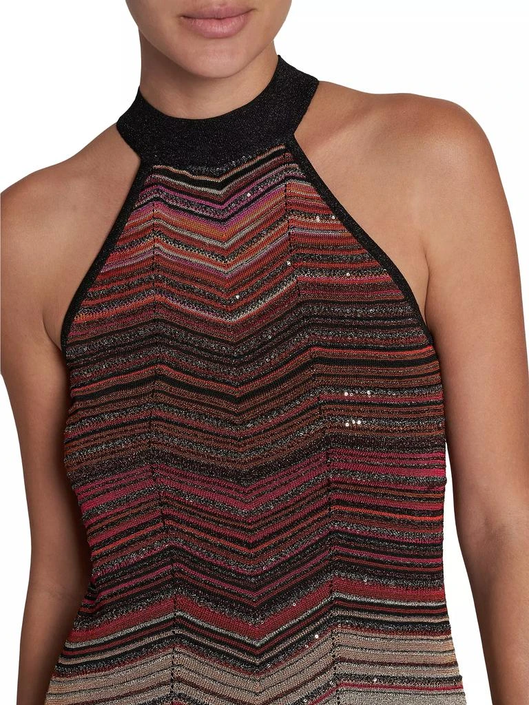 Missoni Shimmer Chevron Halter Minidress 6
