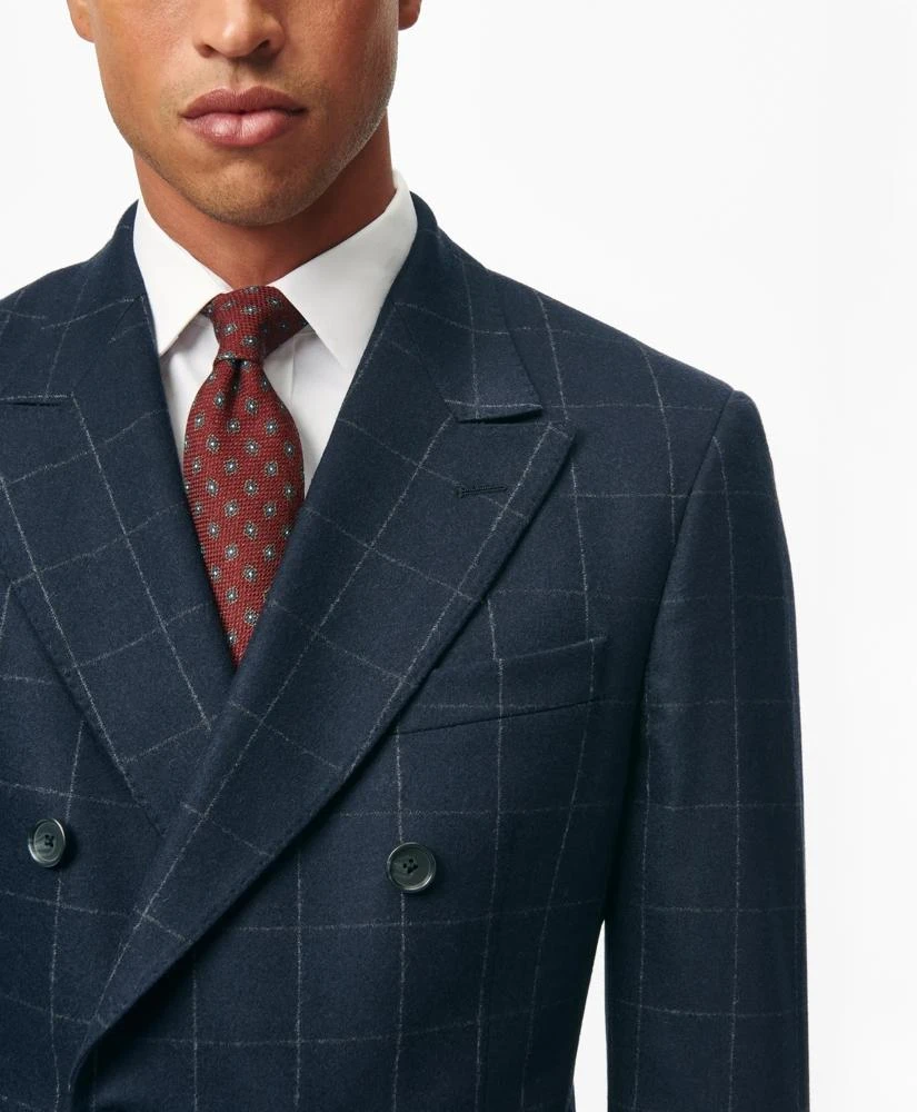 Brooks Brothers Classic Fit Wool Cashmere Flannel Windowpane 1818 Suit 2