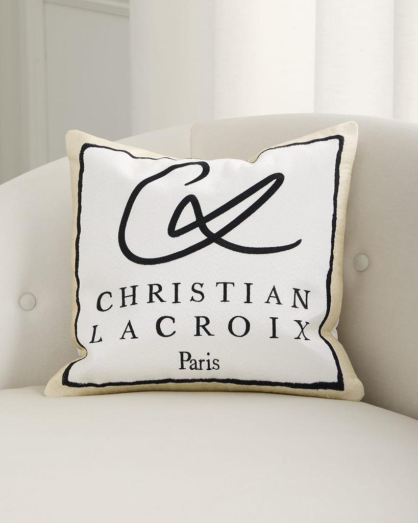 Christian Lacroix Guapa Embroidered Pillow, 16" Square