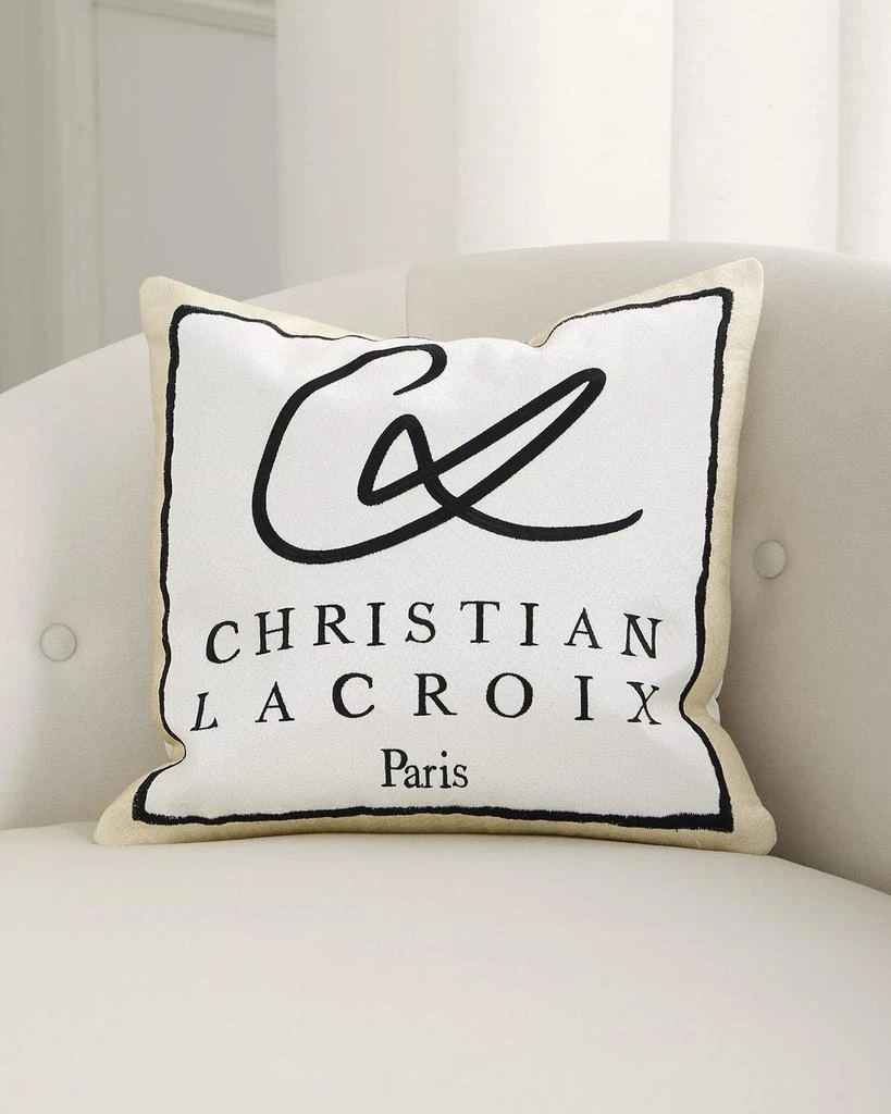 Christian Lacroix Guapa Embroidered Pillow, 16" Square 1