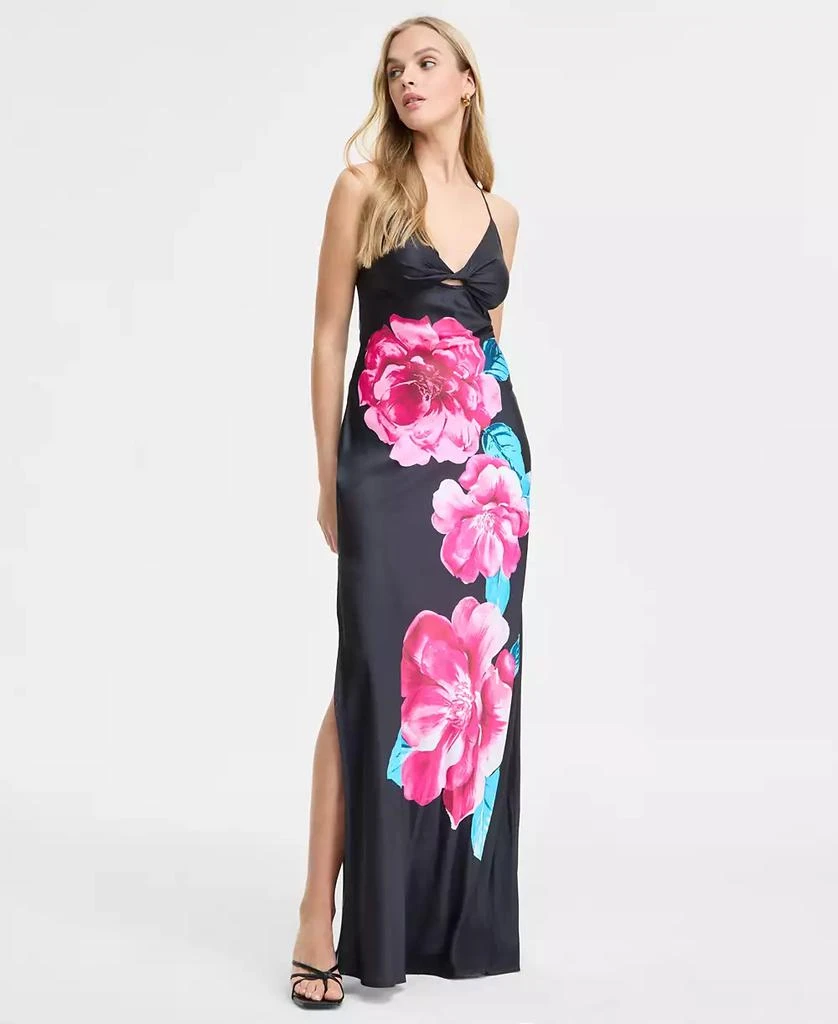 KATIA RAE Juniors' Floral Print Sleeveless Column Gown, Created for Macy's 1