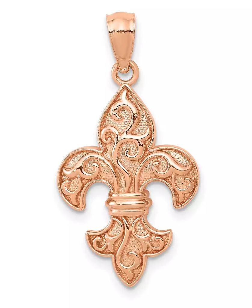 Macy
s Fleur de lis Pendant in 14k Rose Gold