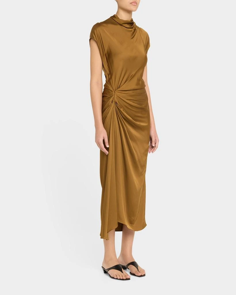 A.L.C. Alma Draped Satin Midi Dress 4