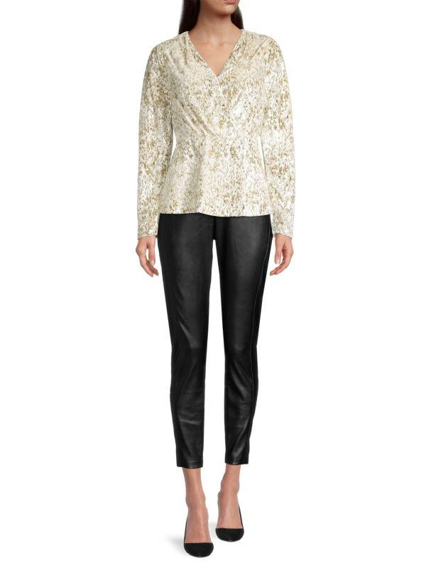 Tahari Sequin Peplum Top 5