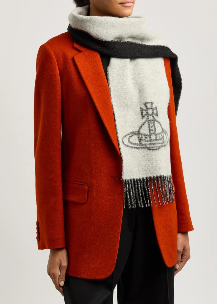 Vivienne Westwood Orb-intarsia wool scarf 3