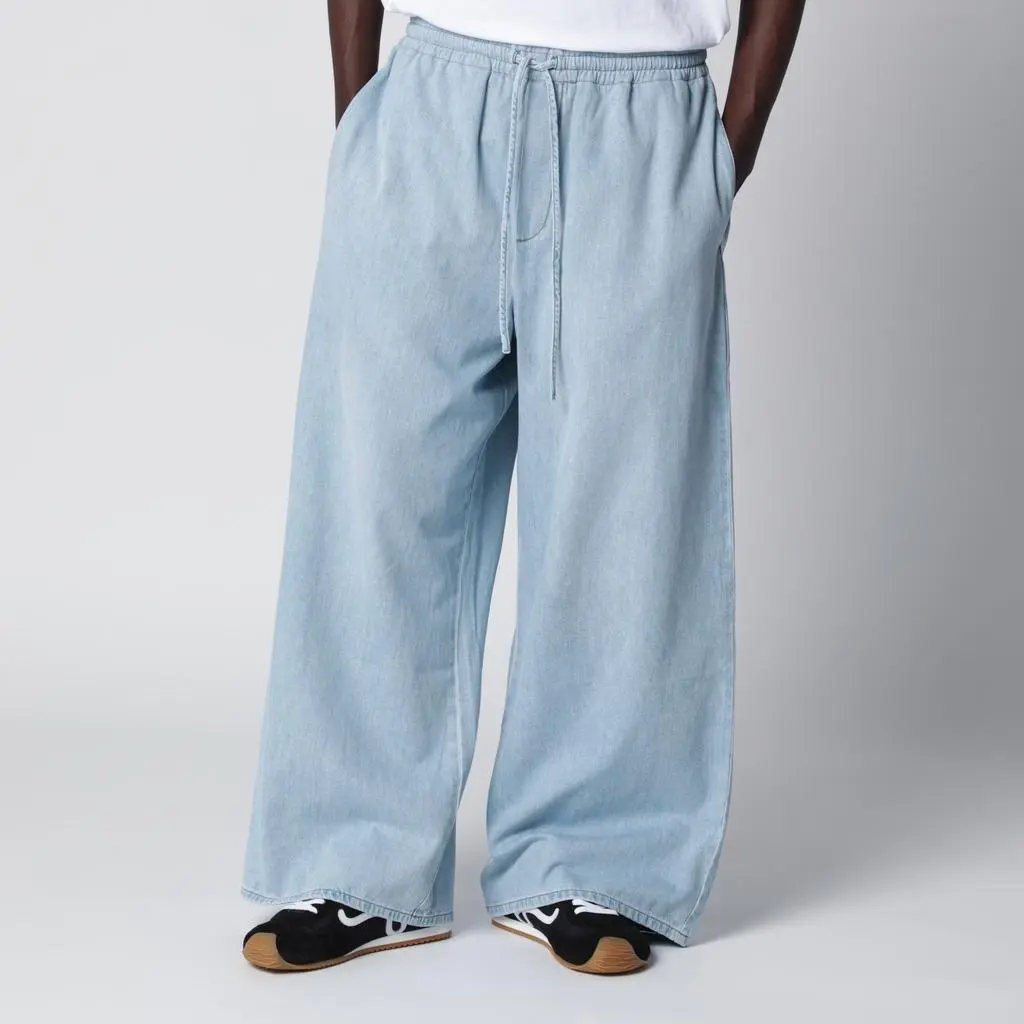 Loewe Washed blue denim drawstring trousers
