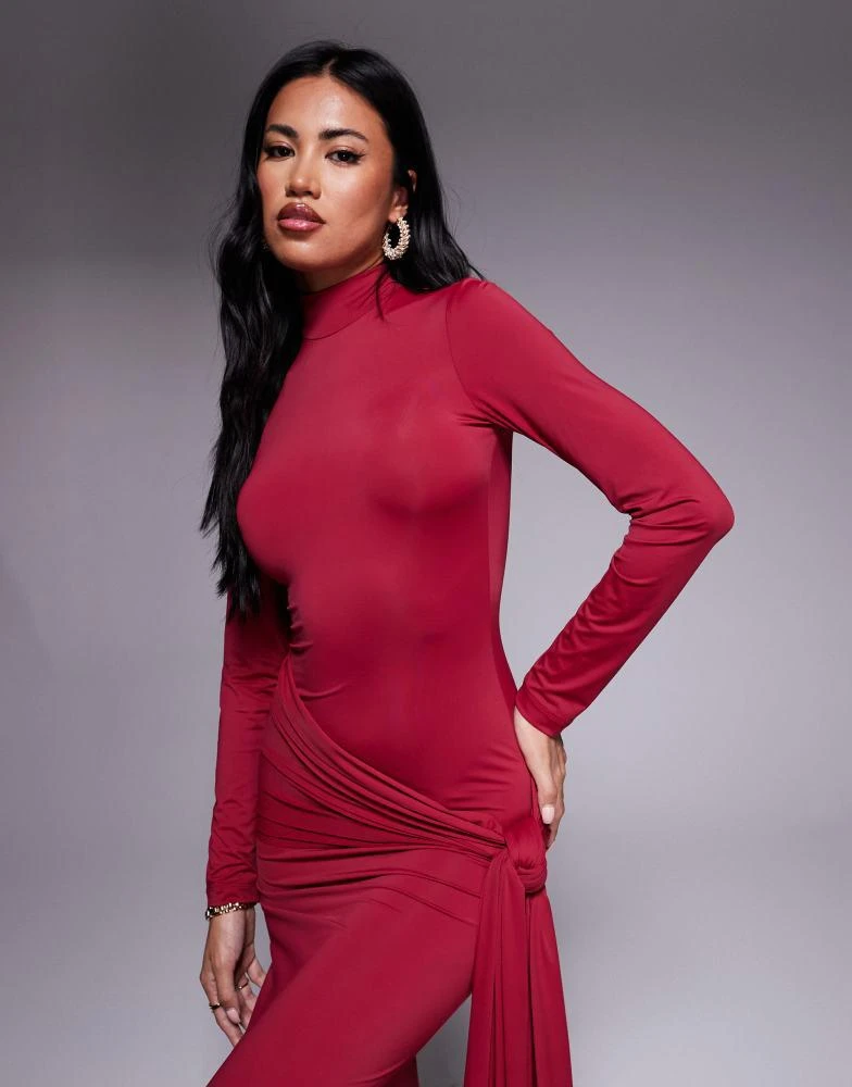 long sleeve fall wedding dresses guest PRETTYGARDEN Women's Fall Wedding Guest Dresses Long Sleeve V Neck Flo