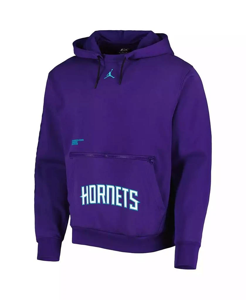 Jordan Men's Purple Charlotte Hornets Courtside Statement Edition Pullover Hoodie 3