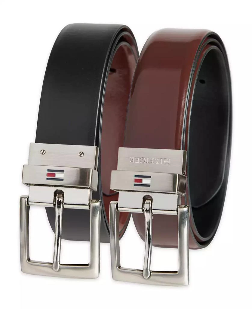 Tommy Hilfiger Men's Two-in-One Reversible Leather Dress Belt 6
