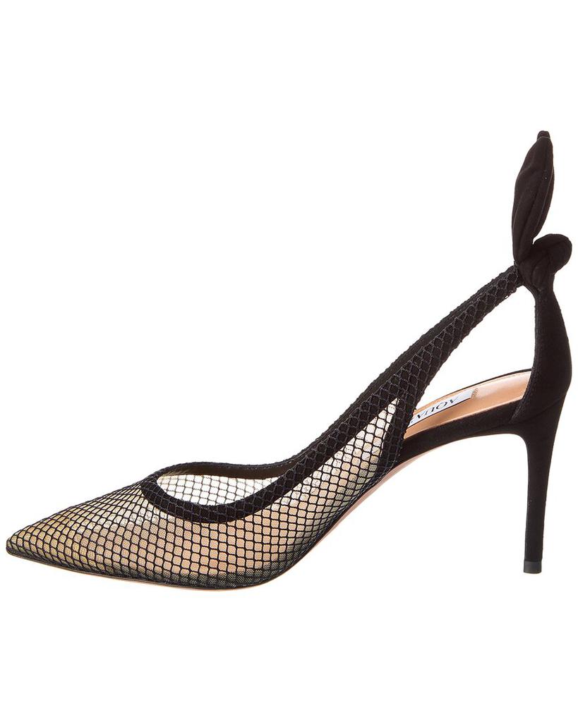 Aquazzura Aquazzura Bow Tie 85 Mesh & Suede Pump