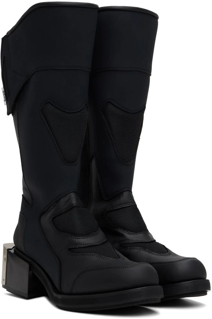 GmbH Black Baris Knee High Moto Boots 4