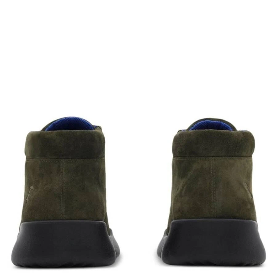 Burberry Square-Toe Suede Log Boots 3