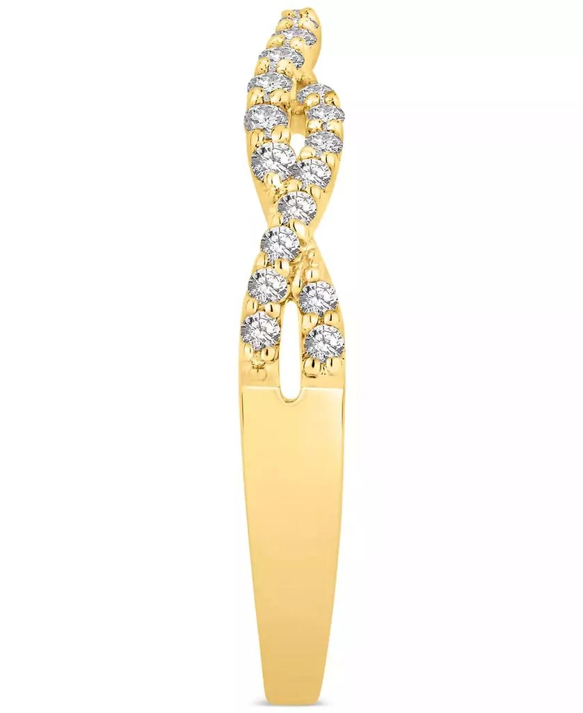 Macy's Diamond Twist Crossover Band (1/4 ct. t.w) in 14k Gold 5