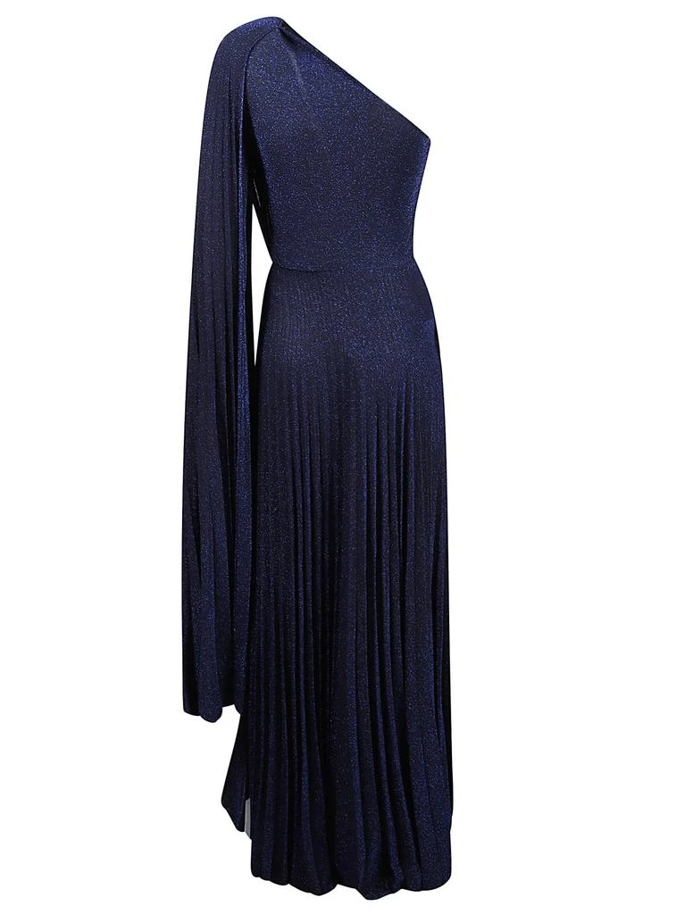 ELISABETTA FRANCHI Red Carpet One Shoulder Belted Dress 2