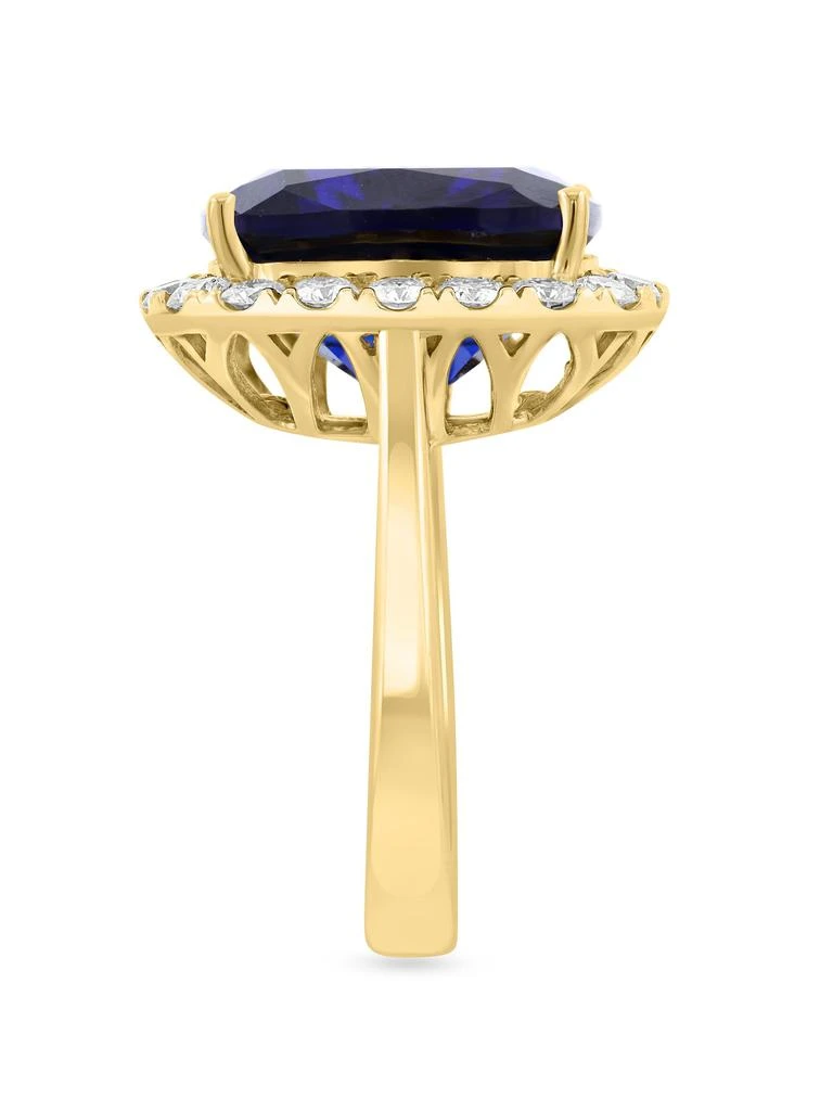 Effy 14K Yellow Gold, Lab-Grown Sapphire 
Lab-Grown Diamond Ring 3