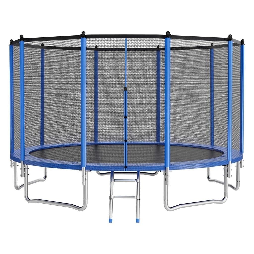 VVOR Outdoor Trampoline, 15FT Round Recreational Trampoline with Enclosure Net, ASTM Approved, Heavy Duty Trampolines, Max 470 lbs Weight Capacity, Anti-Rust Backyard Trampolines for Kids 
Adults