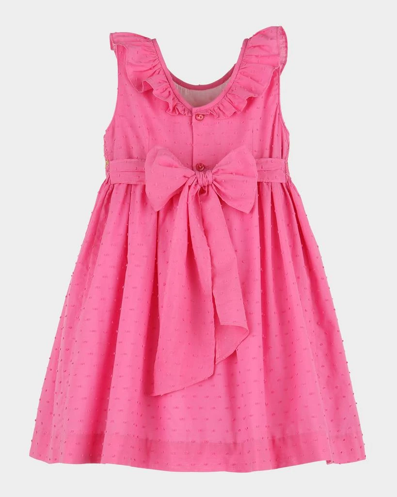 Luli & Me Girl's Swiss Dot Smocked Dress, Size 4T-5 2