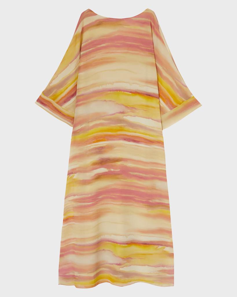 Loro Piana Abito Cillia Summer Sunset Printed Maxi Dress