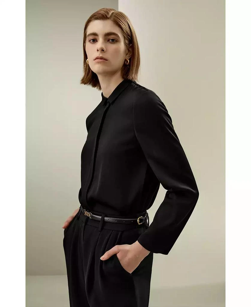 LILYSILK Women's Classic Collar Silk Shirt 2