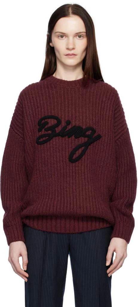 ANINE BING Red Sydney Signature Sweater 1